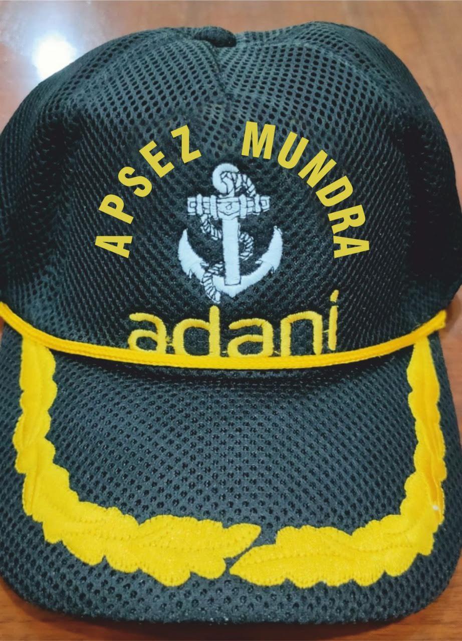 Adani — APSEZ Mundra — custom caps manufactured by Ambila Marketing, Delhi