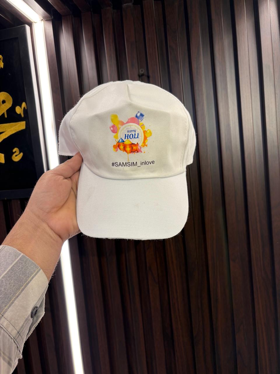 Finolex branded cap top view with screen printed logo