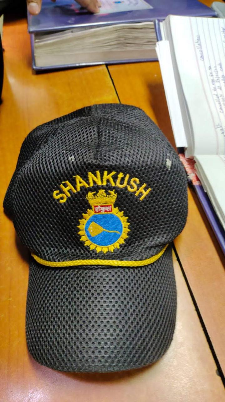 Indian Navy — INS Shankush — custom caps manufactured by Ambila Marketing, Delhi