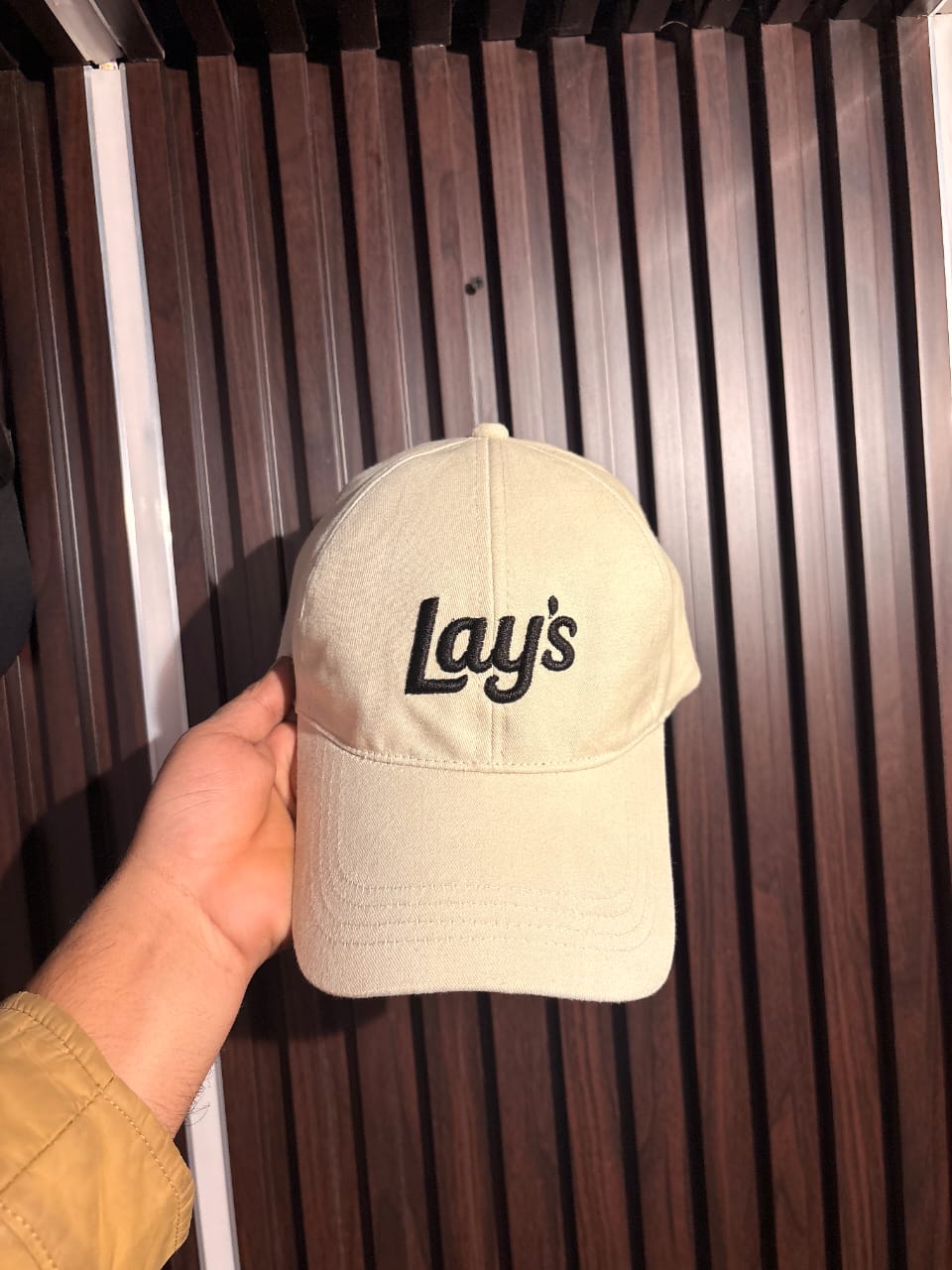 Lay's — Beige Colourway — custom caps manufactured by Ambila Marketing, Delhi